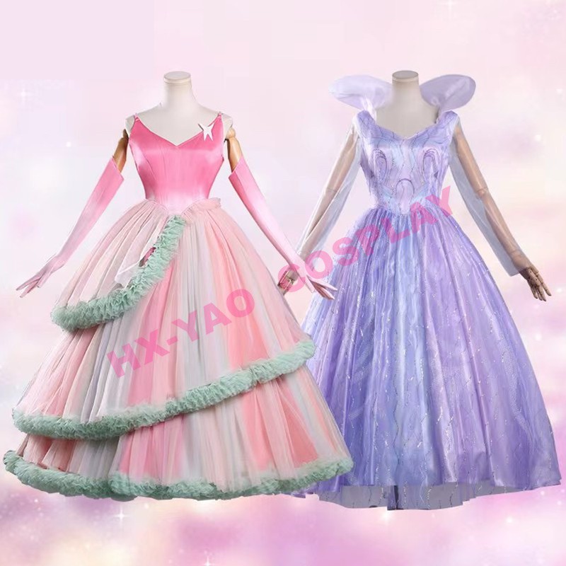 【HX-YAO】Wicked For Good cosplay Anime Costumes Glinda คอสเพลย์เครื่องแต่งกายฮาโลวีนแสดง