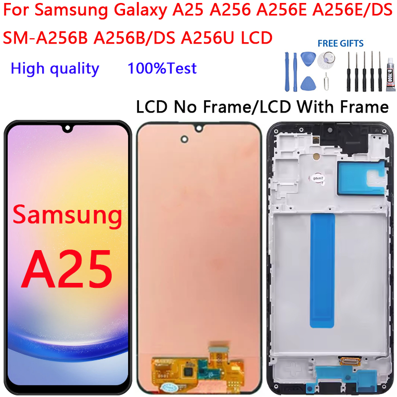 สําหรับ Samsung Galaxy A25 A256 A256E SM-A256B A256B/DS A256U จอแสดงผล LCD Touch Screen Digitizer As