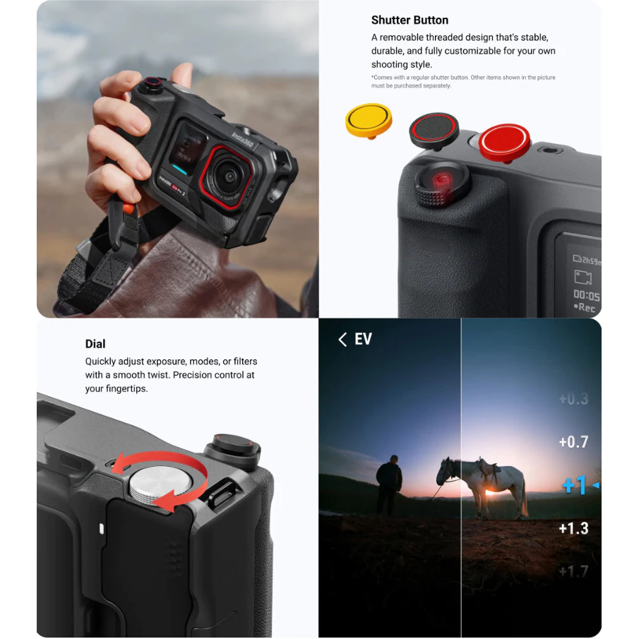【🇹🇭 24h กรุงเทพฯ】Origianl Insta360 Xplorer Grip Pro Kit สําหรับกล้อง Insta360 Ace Pro 2 ศูนย์ 1 ปี thumbnail 6