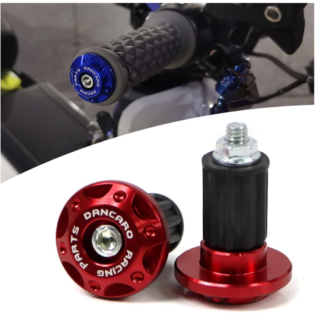 2 ชิ้นรถจักรยานยนต์ Handle Bar End Grips ปลั๊กหมวก Cnc อลูมิเนียมทอง | อะไหล่รถมอเตอร์ไซค์ | แฮนด์จับและคันโยก | ตุ้มน้ําหนักและครอบบาร์เอ็น