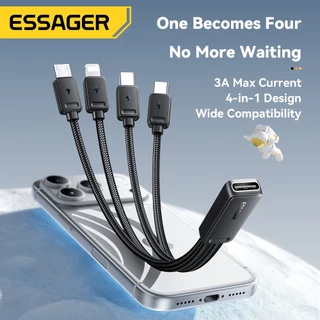Essager 4 in 1 Port Type-C+Micro+iP Expansion Multi Device การชาร์จพร้อมกัน