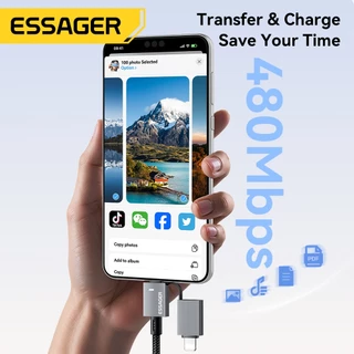 ESSAGER 240W Four in One Data Cable พร้อมชิป E-Marker ในตัวสําหรับปลอดภัยและรวดเร็วชาร์จโดยไม่ต้องเขื่อนอุปกรณ์