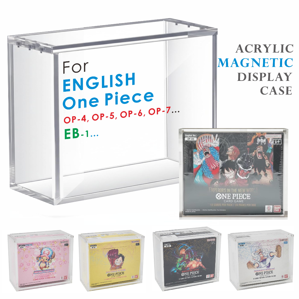 Acrylic Magnetic Display Case For ENGLISH One Piece(COMPATIBLE WITH: OP-4, OP-5, OP-6, OP-7.8.9.10.1