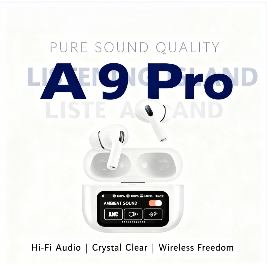 ฮับควบคุมกระเป๋าของคุณA9 Pro หูฟังออลอินวัน | Command Music/ANC/กล้องผ่านหน้าจอสัมผัส เหมาะสําหรับ Commuting & Sports