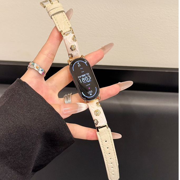 หนังโลหะสายนาฬิกาสําหรับ mi band 10 สาย mi band 9 สายสมาร์ท 10 สาย Soft Smart Band 9 สายเปลี่ยน mi b