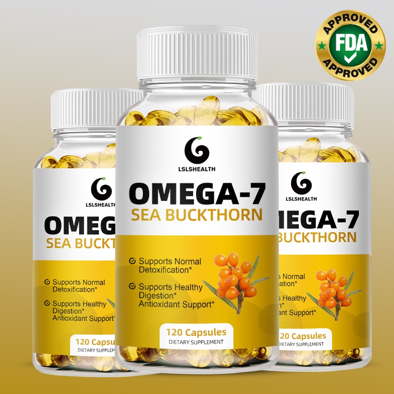 Lshealth Omega-7 Softgels, น้ํามัน Buckthorn หิมาลัยออร์แกนิกระดับพรีเมียม – อาหารเสริมเพื่อผิวสุขภาพดี ผม เล็บ และผิวแห้ง