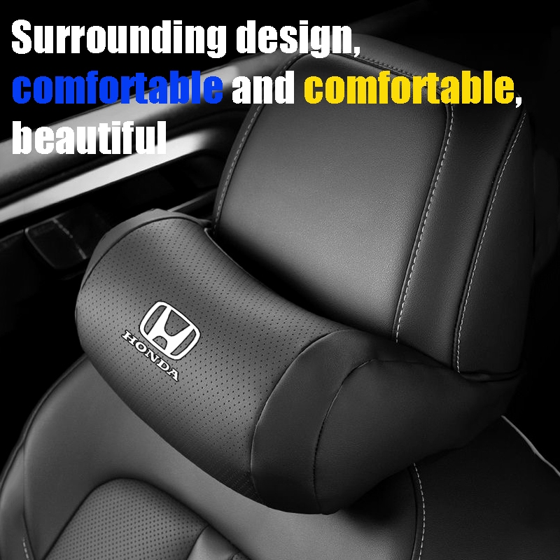 NAPPA หนังรถที่นั่ง Headrest สนับสนุน Travel บัฟเฟอร์รถคอหมอนสําหรับ Honda City Accord CR-V Jazz Fit