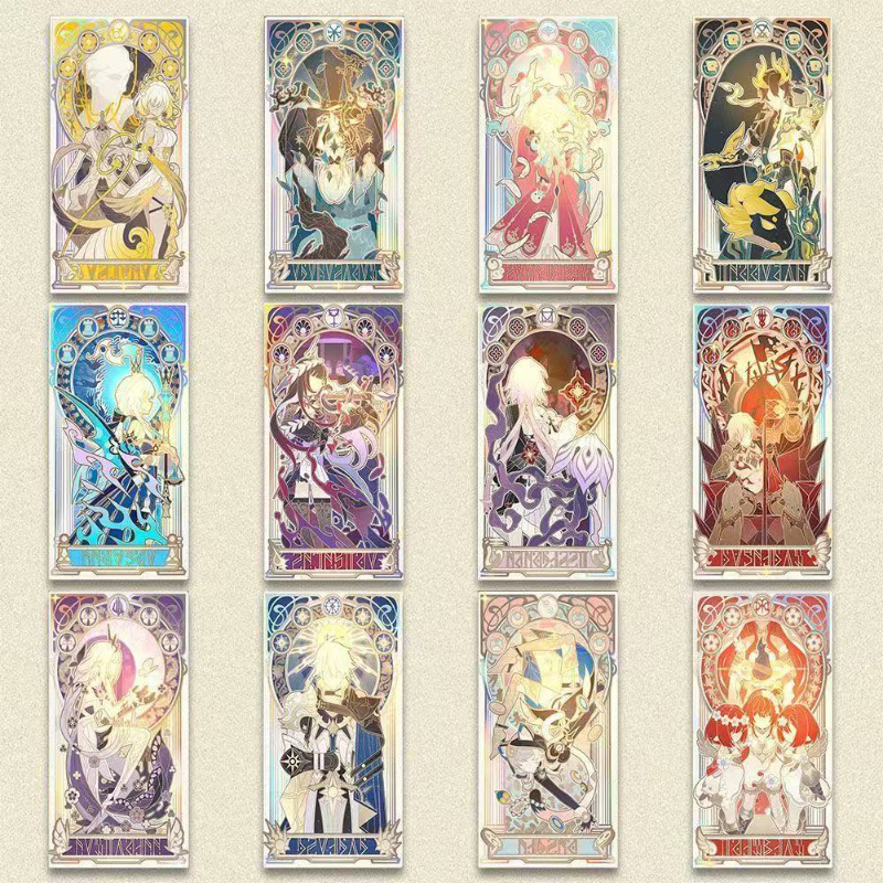 15 ชิ้น Honkai: Star Rail กระดาษสีไพ่ทาโรต์ Cyrene Castofrice พิมพ์การ์ดของขวัญ