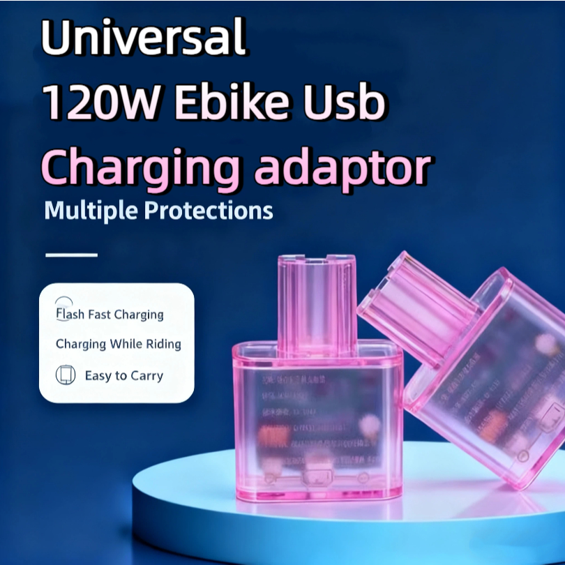 อะแดปเตอร์ชาร์จ Ebike สากล 120W 1 ชุด 12-100V | เครื่องชาร์จ USB อย่างรวดเร็วสําหรับ EBike/3 ล้อ EBi