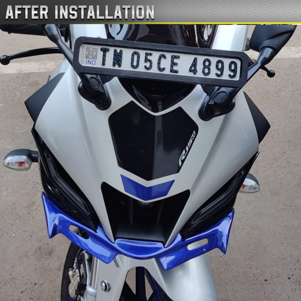 เหมาะสําหรับ Yamaha R15 V4 21-22 ดัดแปลงด้านหน้า Beak Fixed Wind Wing Wind Inlet Wing Shark Fin Defl