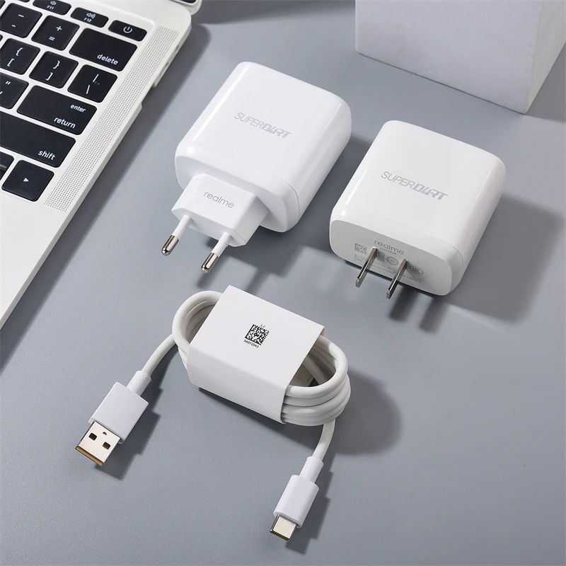 Realme 65W SuperDart Charger Fast Super Dart Power Wall Charge Adapter สําหรับ Realme 11 GT NEO 5 2 