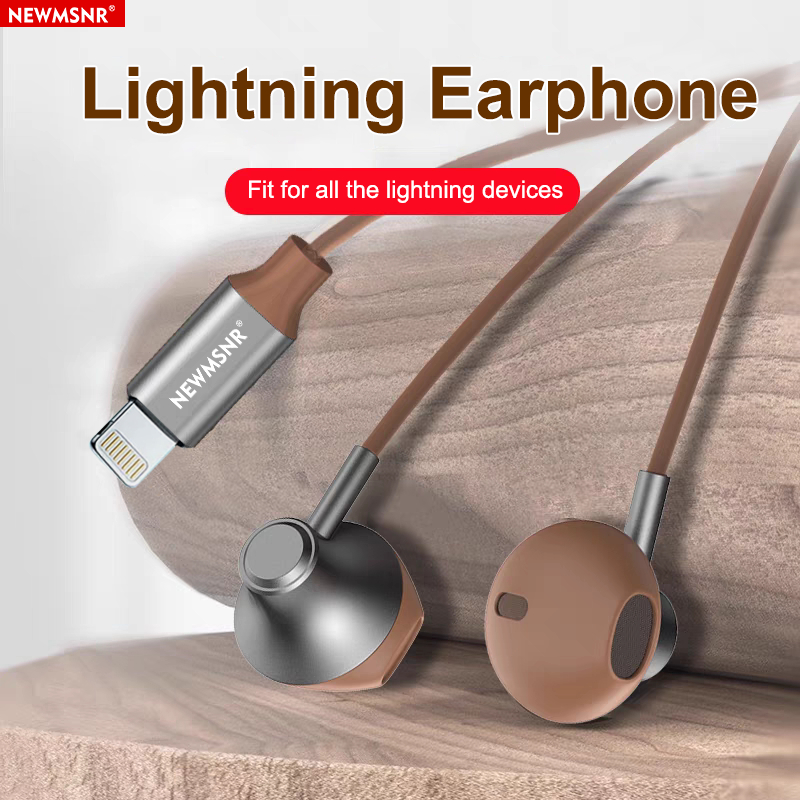 Newmsnr 9D IOS Bass หูฟังแบบมีสายพร้อมไมโครโฟนการออกแบบตามหลักสรีรศาสตร์ชุดหูฟังมัลติฟังก์ชั่นหูฟังควบคุมสาย HD Call กันน้ําหูฟังกันเหงื่อ