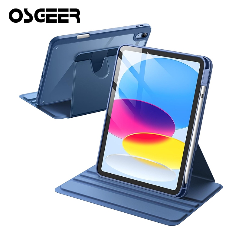 OSGEER เคสหมุนได้ 360 สําหรับ iPad Gen 12 11 10 A16 2025/2024 Air 11 M2 / M3 (2025) Pro 11 13 M4/M5 Air 4 / 5 / 6 / 7 / 8 10.9 13 นิ้ว 7 / 8 / 9ไทย 10.2 แท็บเล็ตฝาครอบดินสอสล็อต