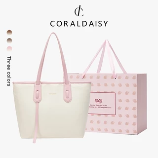 CORALDAISY 2025 แบบใหม่ ความจุขนาดใหญ่ สะพายไหล่ กระเป๋าโท้ท กระเป๋าผู้หญิง กระเป๋าสะพายไหล่