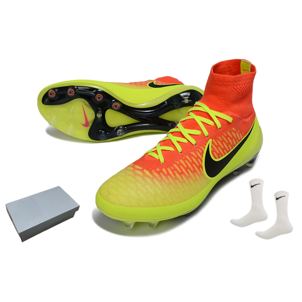 รองเท้าฟุตบอล MAGISTA OBRA ACC FG สำหรับผู้ชาย ออกแบบมาเพื่อใช้งานกลางแจ้ง ป้องกันการลื่นและคงทน