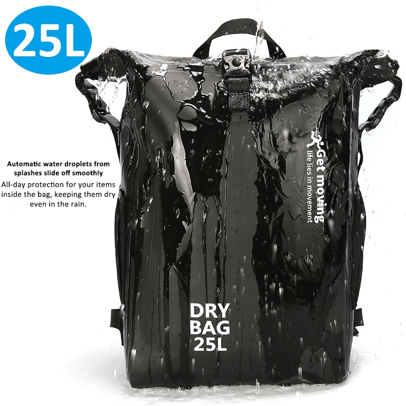 กระเป๋าเป้สะพายหลัง Pvc กันน้ํา ขนาด 25 ลิตร สําหรับพายเรือคายัค ว่ายน้ํา พายเรือคายัค