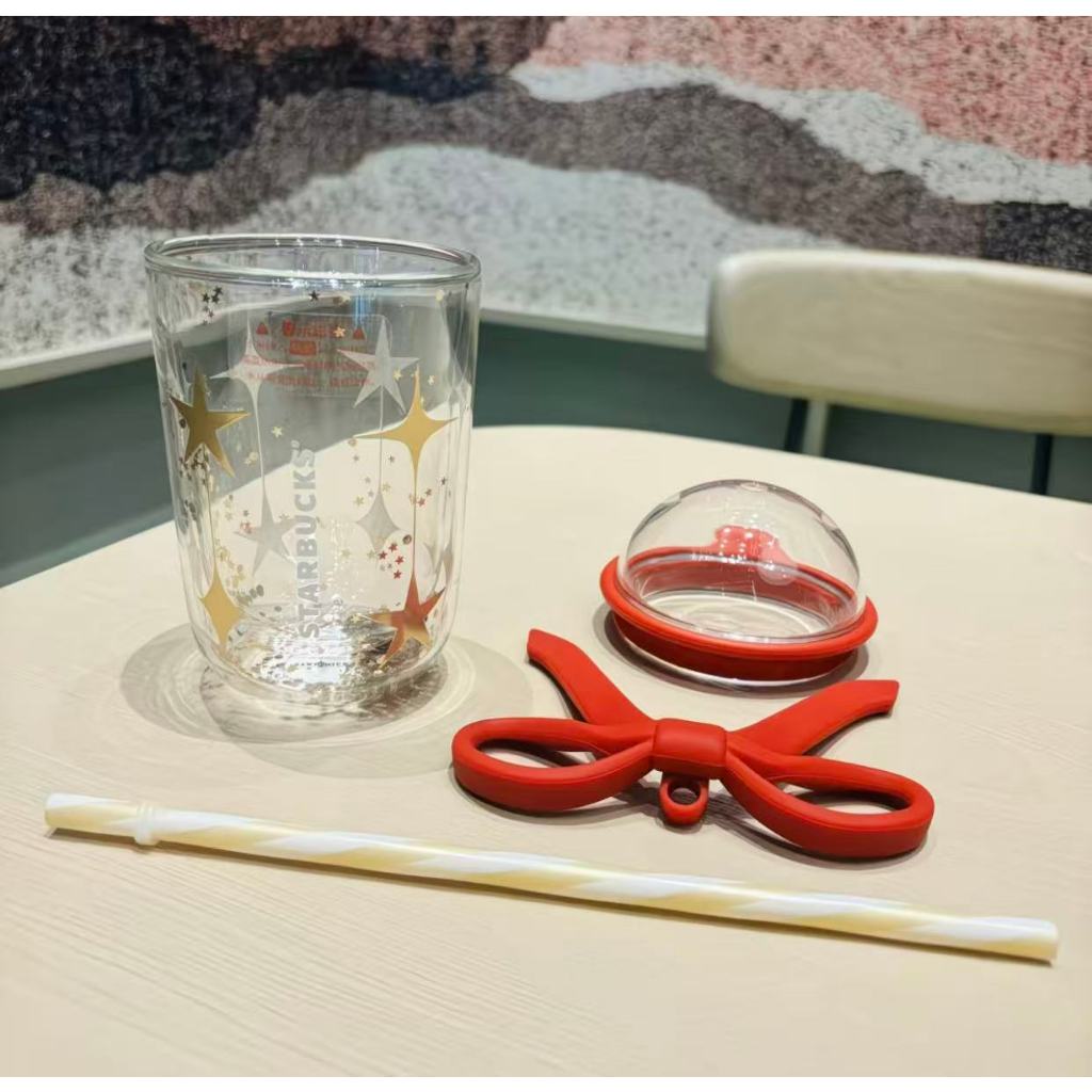 ★Ins 400ml Starbucks Cup 25 Christmas Warm Melting Series Holiday Red Main Visual Red White Couple Holiday Collection Mug - รูปที่ 3