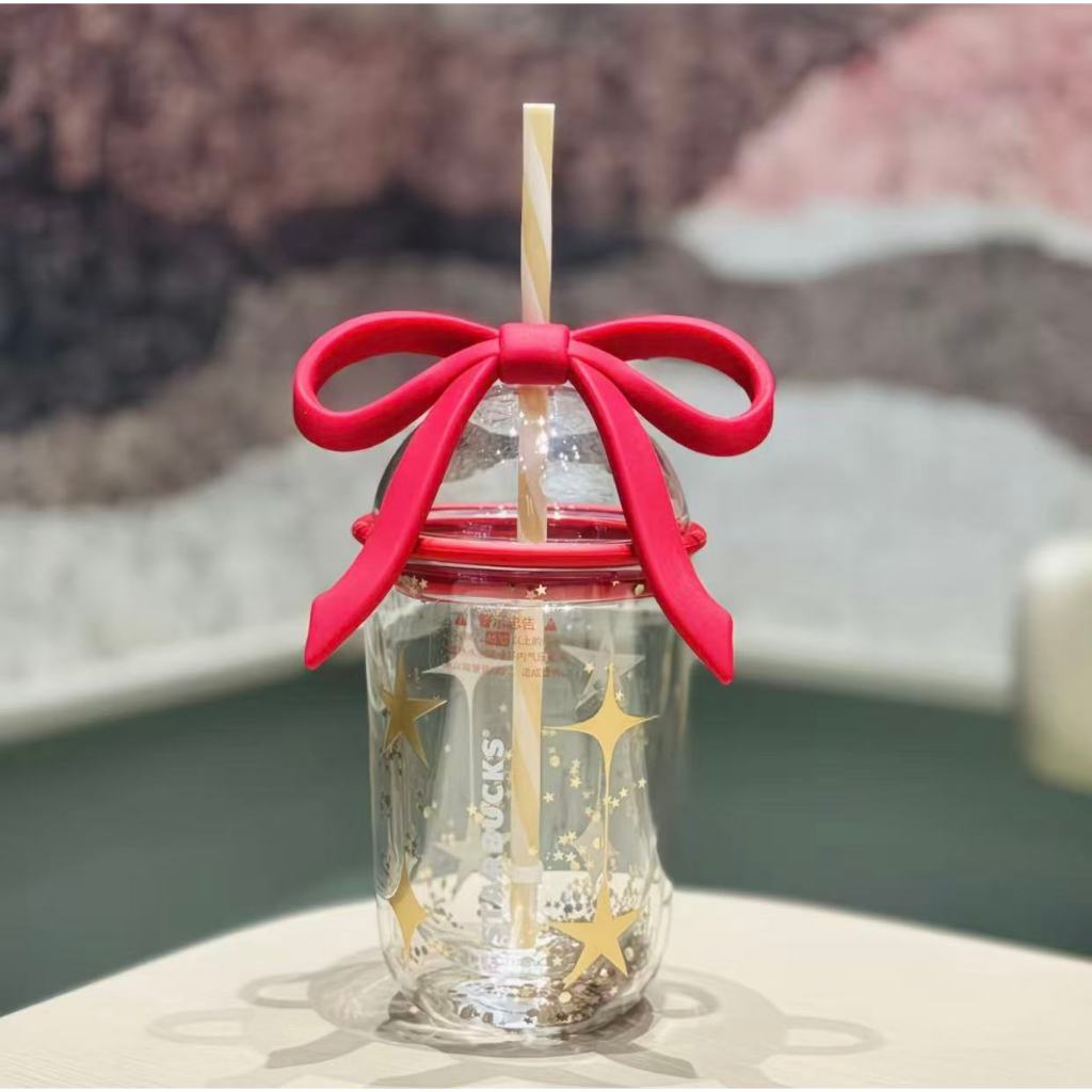 ★Ins 400ml Starbucks Cup 25 Christmas Warm Melting Series Holiday Red Main Visual Red White Couple Holiday Collection Mug