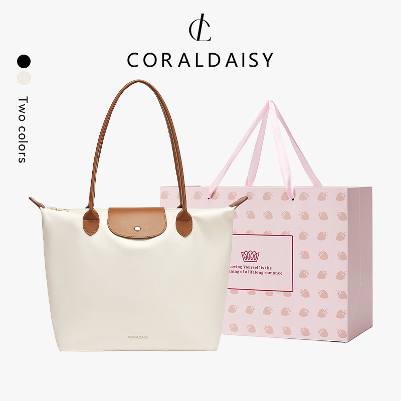 CORALDAISY กระเป๋าผู้หญิง 2025 สไตล์ใหม่ปี กระเป๋าโท้ท กระเป๋าสะพายไหล่ กระเป๋าความจุขนาดใหญ่สุดเก๋