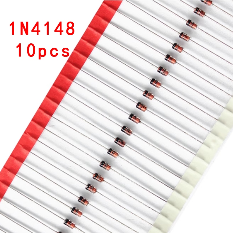1N4148 Quick Switch Diode 100V/200mA 4148 1N4148 IN4148 DO-35 10 ชิ้นแพ็ค