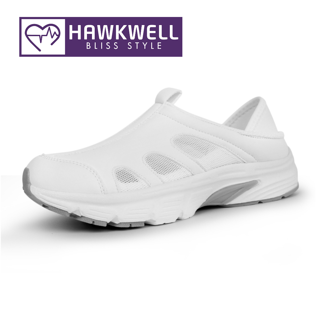 Hawkwell รองเท้าพยาบาลผู้หญิง Slip-On | กันลื่น เบา สบาย | สำหรับพยาบาล รุ่น Tianaz/6929