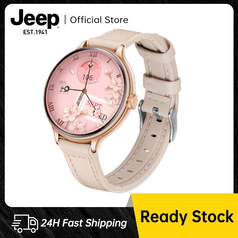 Jeep S09 สมาร์ทวอทช์ ผู้หญิง รับสายโทรได้ ออกซิเจนในเลือด การนอนหลับ เครื่องวัดอัตราการเต้นของหัวใจ 