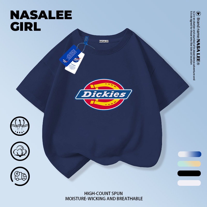 【จัดส่งทันทีวันเดียวกัน】NASA เสื้อเชิ้ตแขนสั้นสำหรับเด็ก สีน้ำเงินกรมท่า ผ้าฝ้ายสวมใส่สบาย ลายพิมพ์สไตล์อเมริกันเทรนด์ เหมาะสำหรับเด็กอายุ 3-16 ปี (ทั้งเด็กชายและเด็กหญิง)