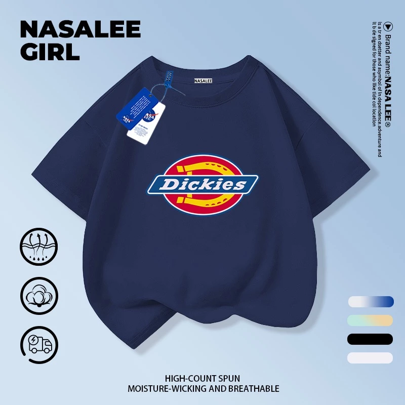 【จัดส่งทันทีวันเดียวกัน】NASA เสื้อเชิ้ตแขนสั้นสำหรับเด็ก สีน้ำเงินกรมท่า ผ้าฝ้ายสวมใส่สบาย ลายพิมพ์สไตล์อเมริกันเทรนด์ เหมาะสำหรับเด็กอายุ 3-16 ปี (ทั้งเด็กชายและหญิง)
