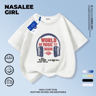 【จัดส่งทันทีวันเดียวกัน】เสื้อคอกลมแขนสั้น NASA สำหรับเด็ก สี…