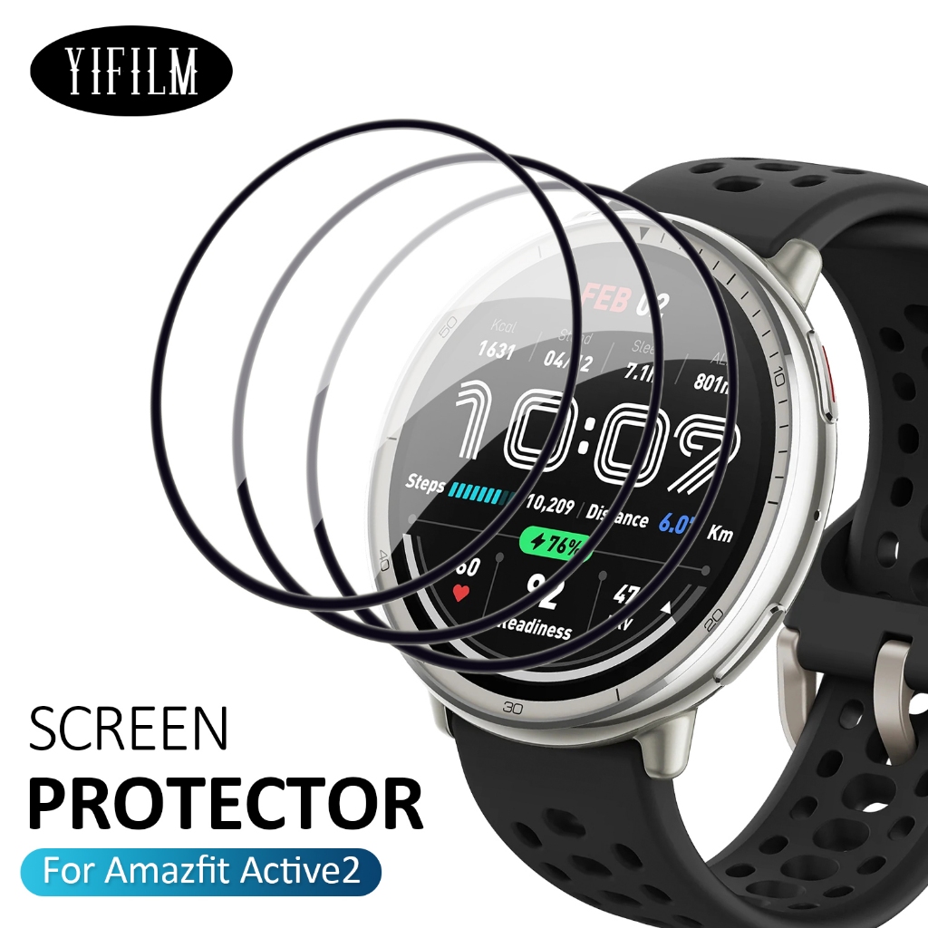 ฝาครอบนาฬิกาป้องกันหน้าจอโค้ง 1/3/5 ชิ้นสําหรับ Amazfit Active 2 - อุปกรณ์เสริมฟิล์มป้องกัน