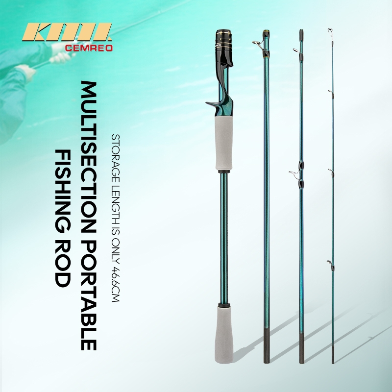CEMREO Travel Rod สปินนิ่งคาร์บอน คุณภาพดี เหมาะสำหรับการตกปลางานเดินทาง