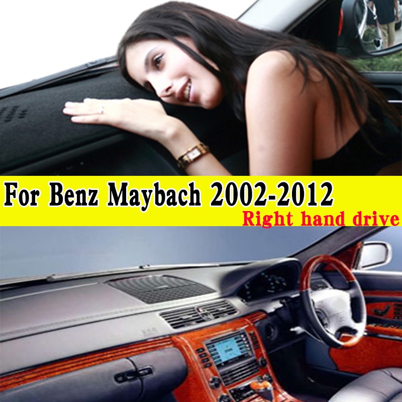 สําหรับ Benz Maybach 57S 62S W240 Dashmat Anti-Slip Dash Mat Dashboard ฝาครอบเครื่องมือแผง Pad