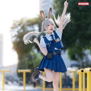 HOLOUN Judy Cosplay คอสเพลย์เครื่องแต่งกายกระต่าย Judy Hopps…