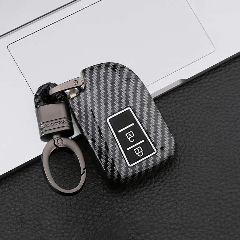 เคสกุญแจรีโมทรถยนต์คาร์บอนไฟเบอร์สําหรับ Toyota Altis / Prius / Camry / Camry Hybrid / Keyless