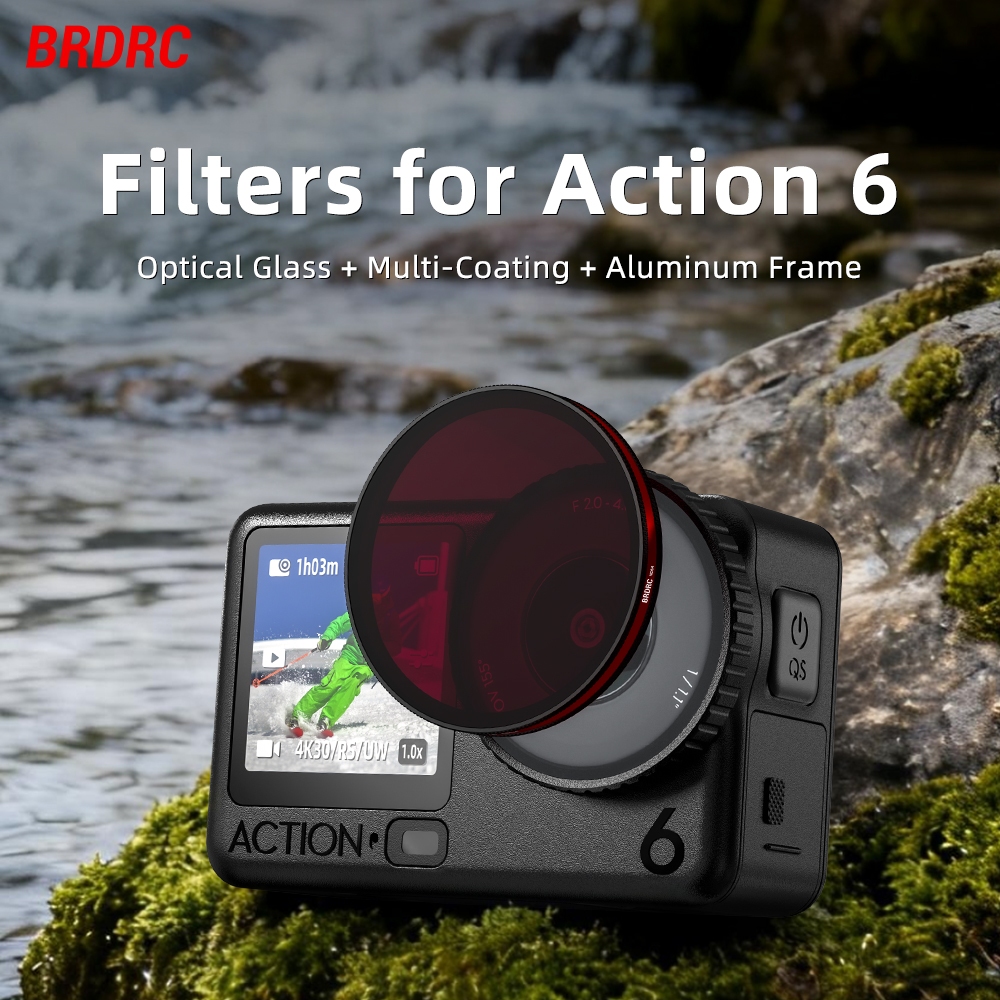สําหรับ DJI OSMO ACTION 6 กรอง UV กระจกป้องกัน CPL Polarizer ND Dimming เลนส์กรอบอลูมิเนียม Action6 กีฬากล้องอุปกรณ์เสริม