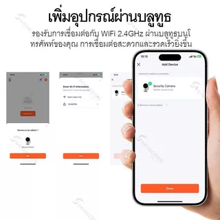 MHXCEES กล้องวงจรปิด WiFi Full HD 2K กล้องวงจร IP Camera 3 ล้านพิกเซล One-touch Call Tuya/Smart Life