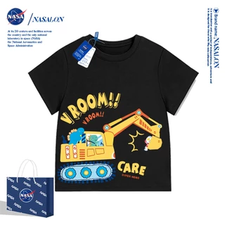 NASA เสื้อยืดเด็ก cotton 100% ลายการ์ตูนรถยนต์ เสื้อยืดเด็กผู้ชาย ใส่สบาย ระบายอากาศดี คุณภาพดี