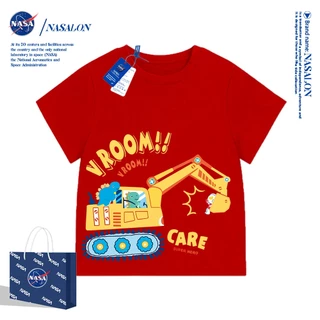 NASA เสื้อยืดเด็ก cotton 100% ลายการ์ตูนรถยนต์ เสื้อยืดเด็กผู้ชาย ใส่สบาย ระบายอากาศดี คุณภาพดี