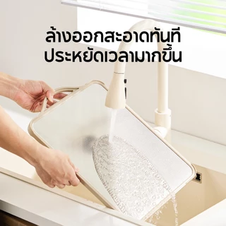Redchef 41*31*1.5cm เขียงสองด้านไททาเนียมบริสุทธิ์ แผ่นไทเทเนียมบริสุทธิ์ + เขียงครัว PP ป้องกันแบคทีเรีย เชื้อรา ปลอดภัย