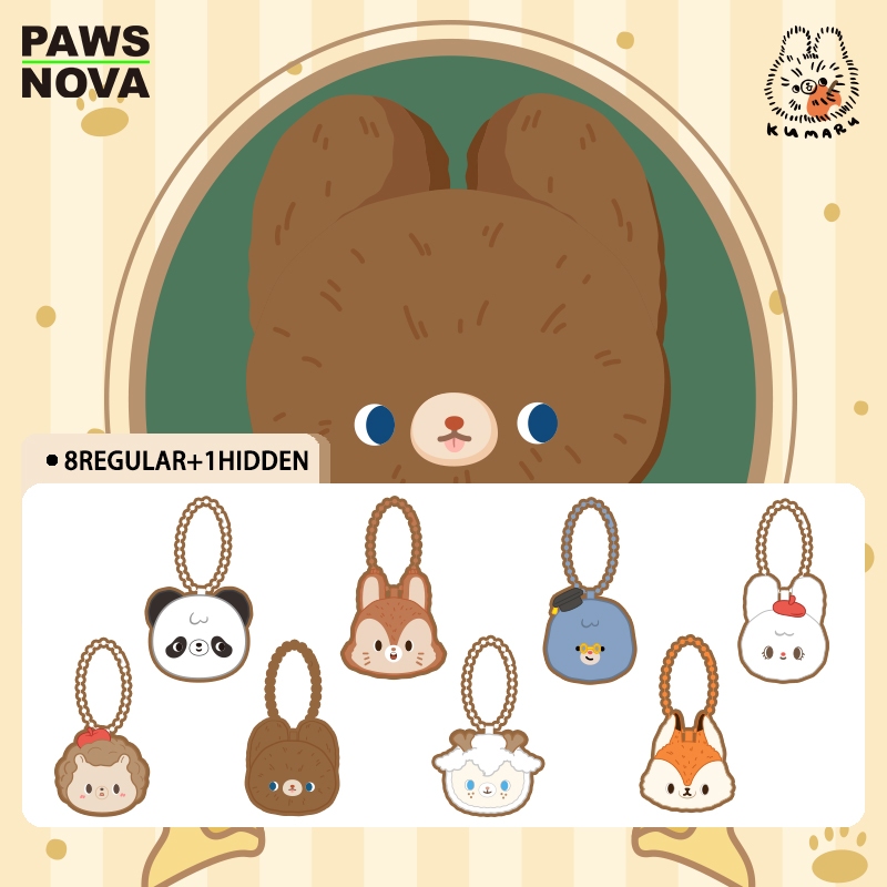 PAWSNOVA KUMARU and Friends กล่องสุ่มจี้แม่เหล็ก น่ารักตกแต่ง ห้อยกระเป๋า และสะสมได้