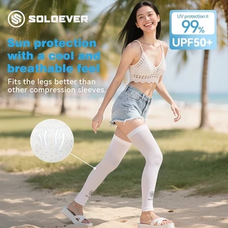 【TH Delivery 】SOLOEVER ปลอกขารัดกล้ามกันแดด Leg Sleeve รุ่น Sport Support ใส่ออกกำลังกาย ป้องกันกล้ามเนื้ออักเสบ