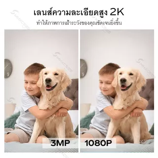 MHXCEES กล้องวงจรปิด WiFi Full HD 2K กล้องวงจร IP Camera 3 ล้านพิกเซล One-touch Call Tuya/Smart Life