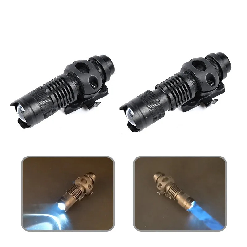 WADSN Q5 ไฟฉาย LED แสงที่แข็งแกร่ง ไฟฉายแรงสูง คลิปไฟฉายติดหมวกกันน็อค รางมิกกี้ ไฟฉายยุทธวิธี - รูปที่ 3