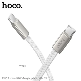 hoco. X125 สายชาร์จเร็วถักไนลอน รองรับ PD60W Type-C to Type-C/PD30W Type-C to Li ยาว 1 เมตร รับประกัน 1 ปี