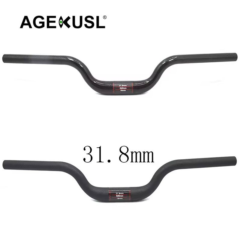 AGEKUSL จักรยาน Riser Bar คาร์บอน M Handlebar 31.8 มม.580 มม.สําหรับ Tline C5 D10 จักรยานพับ