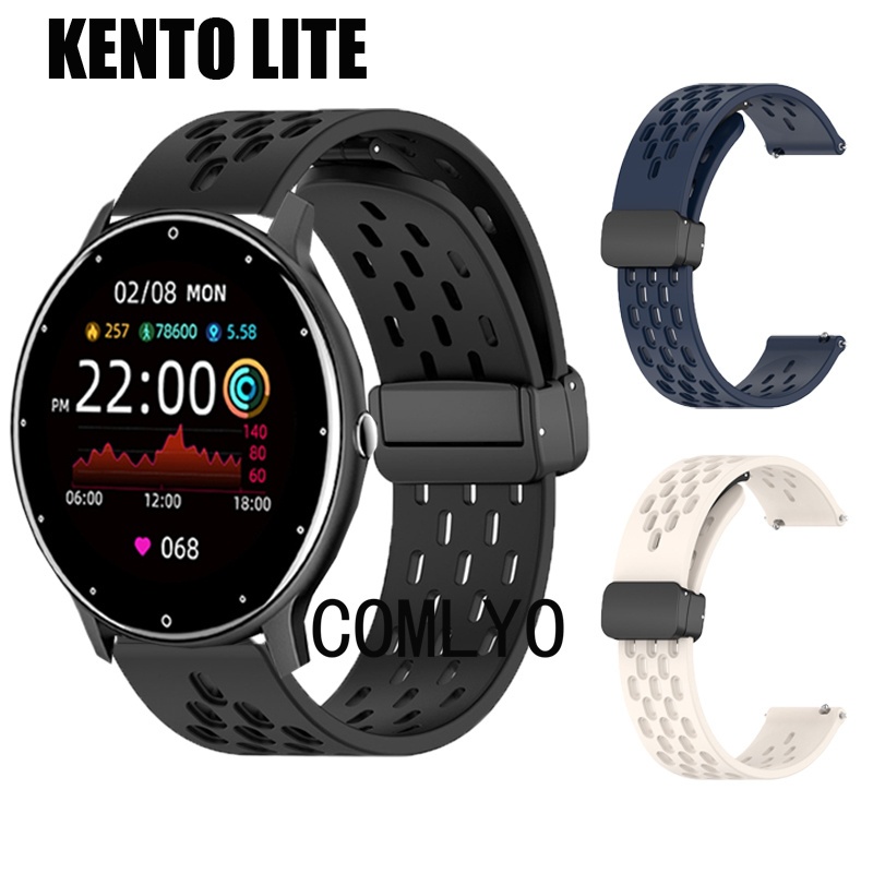 สําหรับ KENTO LITE & ZL02C Pro สายนาฬิกาอัจฉริยะซิลิโคนปุ่มแม่เหล็ก Soft Women Men Band