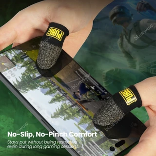Bluewowpubggaming Finger Sleeve Sweat-Proof Finger Cover ถุงมือปลายนิ้วเกมลื่นหน้าจอสัมผัส Thumb ปลายนิ้วแขน