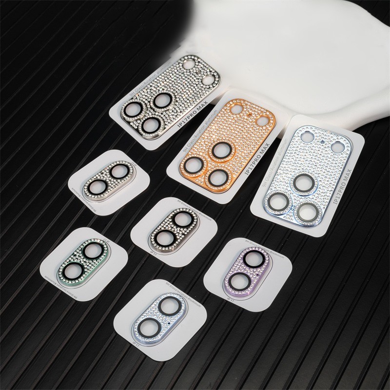 Glitter Full Diamond โลหะป้องกันกล้องสําหรับ iPhone 17 Pro Max 17Pro Air 9H HD กระจกนิรภัยกล้องเลนส์ Protector Bling Rhinestone Anti-scratch Cover ราคา ถูกที่สุด ดีลบีเคเค แกลเลอรีภาพที่ 9