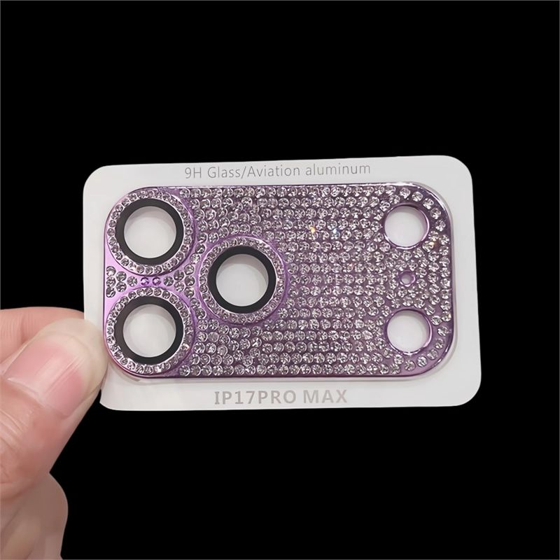 Glitter Full Diamond โลหะป้องกันกล้องสําหรับ iPhone 17 Pro Max 17Pro Air 9H HD กระจกนิรภัยกล้องเลนส์ Protector Bling Rhinestone Anti-scratch Cover ราคา ถูกที่สุด ดีลบีเคเค แกลเลอรีภาพที่ 8