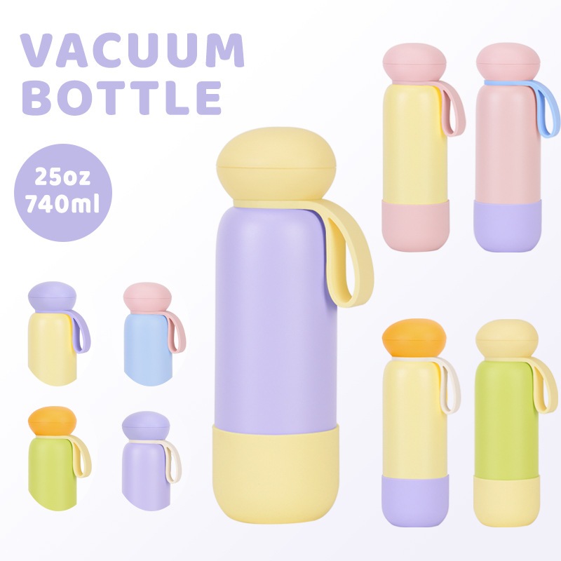 2026 ใหม่ กระติกน้ำเก็บอุณหภูมิ เปลี่ยนสีได้ 740ml! เก็บความเย็น 24 ชม. ฐาน防滑 พร้อมส่งฟรีทั่วประเทศ